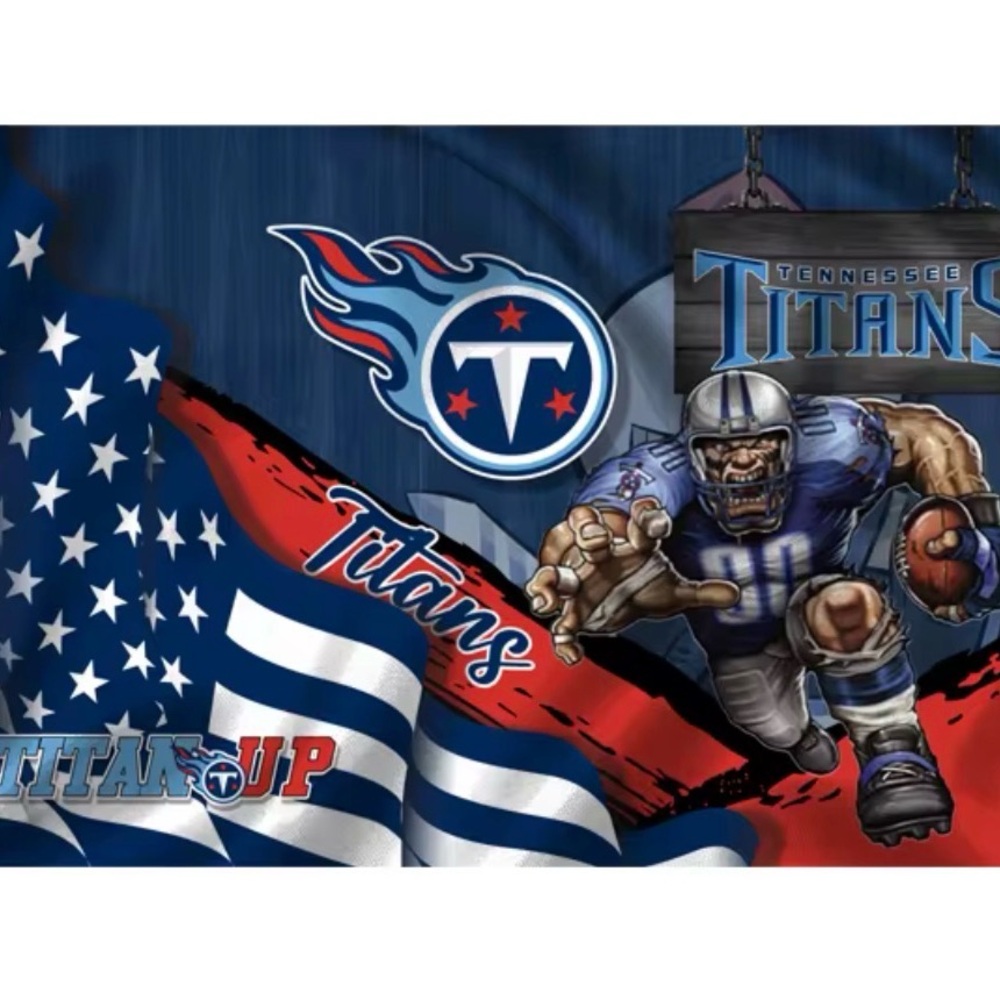Tennessee Titans Football Flag 3x5 Feet Grommets Fast Same Day Shipping